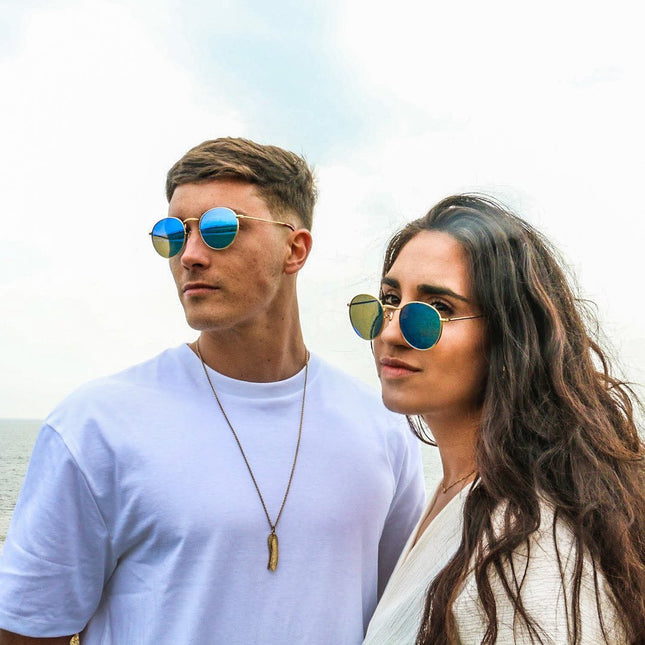 Gold Blue Metal Rounds