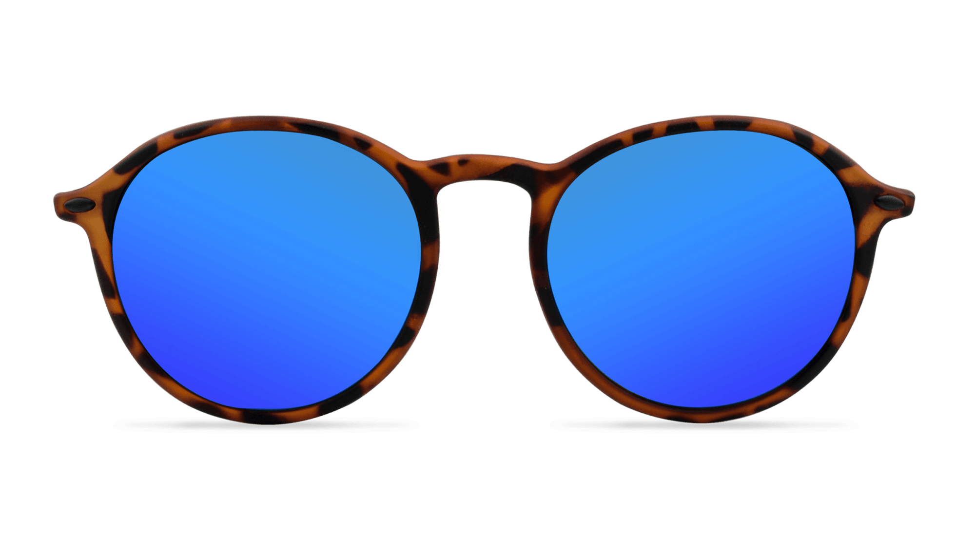 Round sunglasses blue sales lens