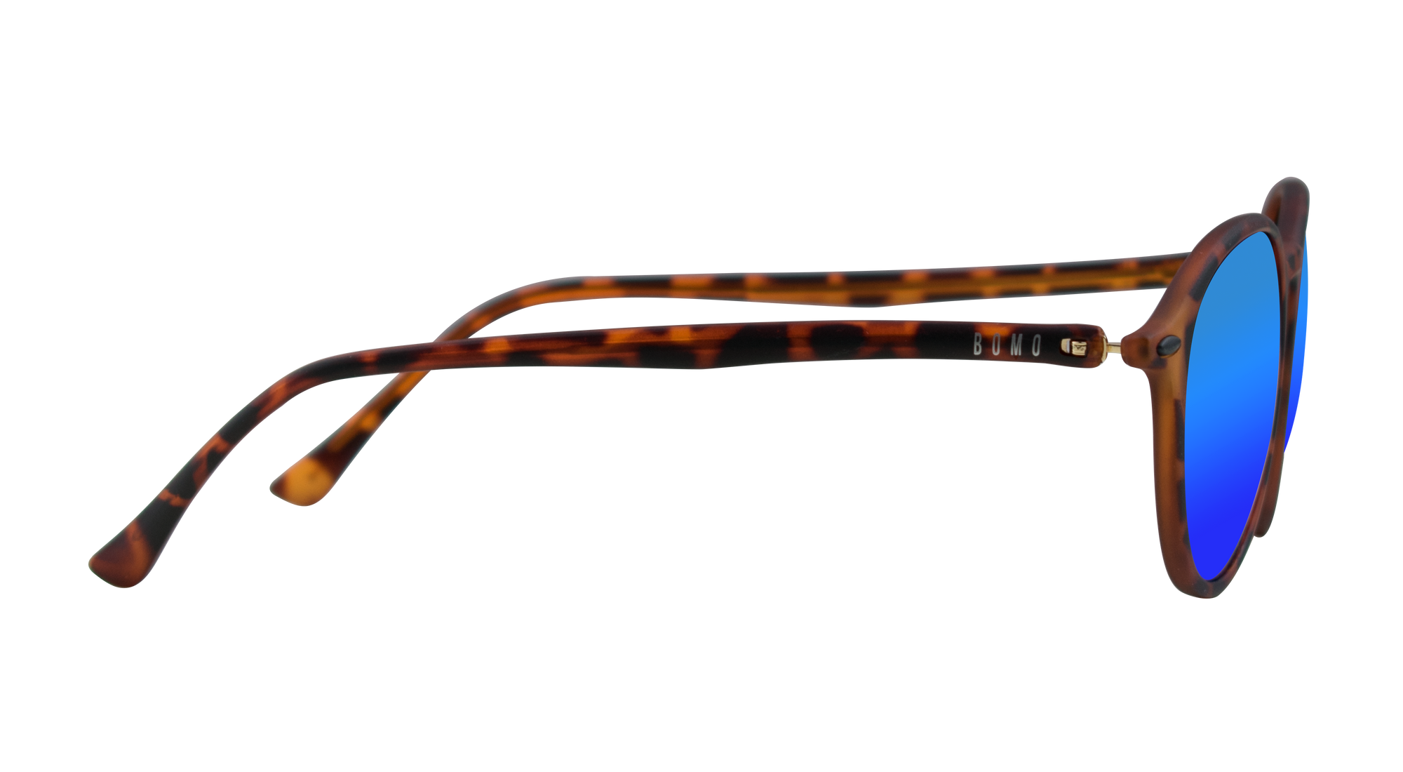 Tortoise Blue Reflective Rounds BOMO Sunglasses Official Online Shop