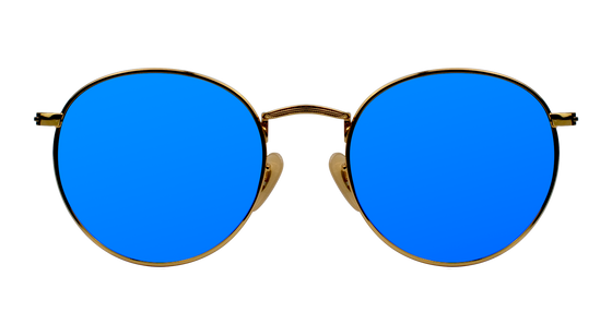 Gold Blue Metal Rounds