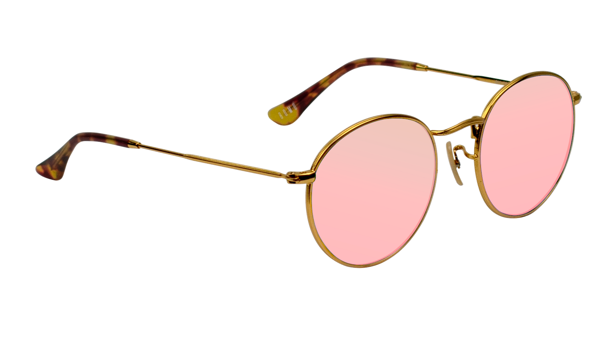Gold Rose Metal Rounds BOMO Sunglasses Official Online Shop